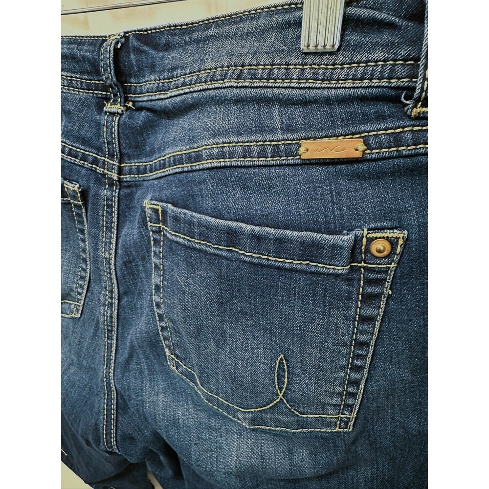 INC International Concepts Denim regular fit 10 jean shorts dark wash NWOT - Picture 2 of 7